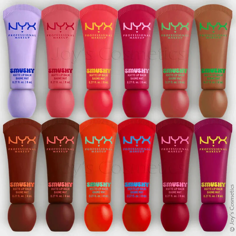 NYX Smushy Matte Lip Balm, Tinted Lip Moisturizer with Soft, Matte Finish