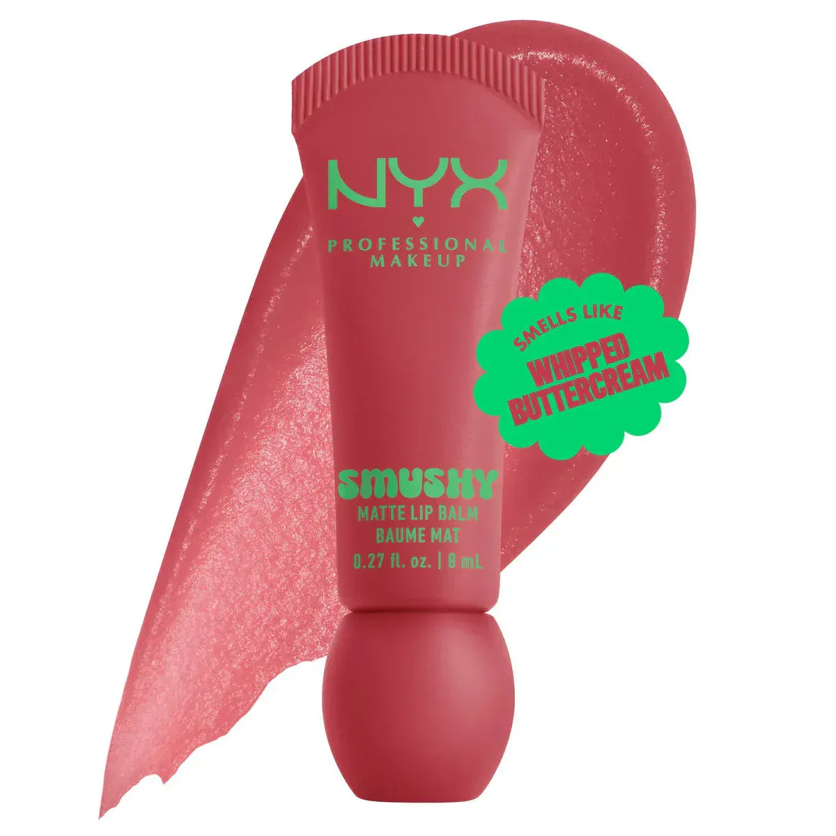 NYX Smushy Matte Lip Balm, Tinted Lip Moisturizer with Soft, Matte Finish
