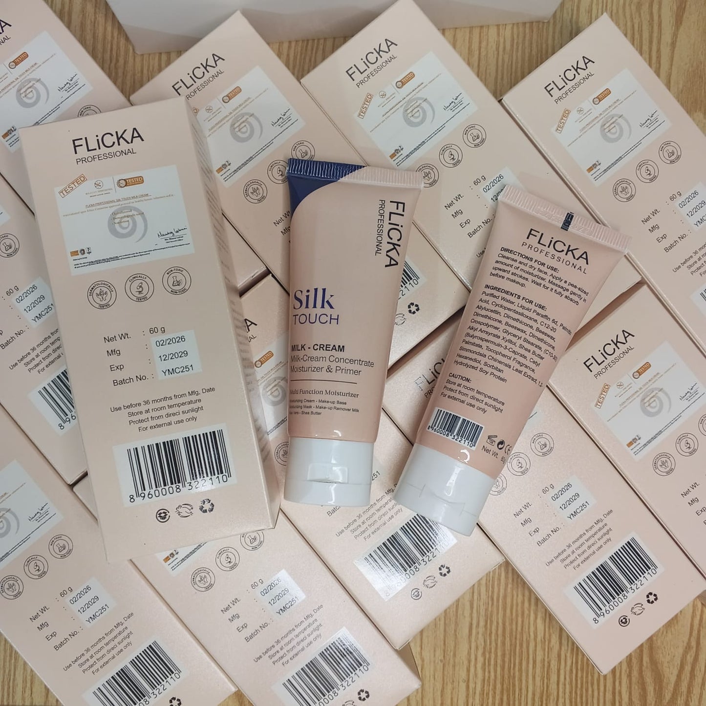 Flicka silk touch Milk-Cream Moisturizer & Primer 60g (ORIGINAL)
